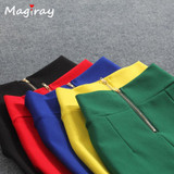 Magiray High Waist Elastic Pencil Skirt Female Bodycon Skirts Womens Summer 2017 Knee Length Back Split Ladies Office Saia C571