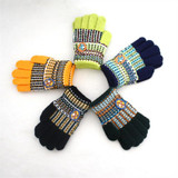 Magic gloves Stretchy cartoon Mittens Children Girls Boys Kids Knitted Gloves Winter Warmer 4 color