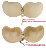 Magic Drawstring Silicone Gel Invisible Bra Self-adhesive Push-Up Strapless Backless Reusable Bras