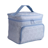 MAGGY ROUFF Woman Cosmetic Bags Striped Pattern Organizer Makeup Bag Travel Toiletry Bag Large Capacity Storage Beauty Bag