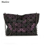 Maelove New Women-bag Geometry casual handbag shoulder bag Hologram bag famous logo inside luminous bag baobao