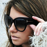 MADELINY New Fashion Brand Designer Tom Cat Eye Sunglasses Women Oversized Frame Vintage Sun Glasses oculos de sol UV400 MA092
