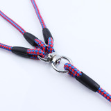 3 Way Couplers Pet Walking Lead 140cm Long Nylon Braided Rope Dog Leash For 3 Dogs