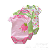 3 Pieces/lot New Summer Baby Boys Romper Animal style Short Sleeve infant rompers Jumpsuit cotton Baby Rompers Newborn Clothes