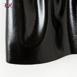 RZIV 2017 women skirts casual solid color high waist skirt and pu leather black color mini skirts