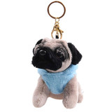 RYRY 13cm 7 colors cute plush puppy bag pendant dolls dog keychains for friend gift toy 2018 new year gift