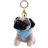 RYRY 13cm 7 colors cute plush puppy bag pendant dolls dog keychains for friend gift toy 2018 new year gift