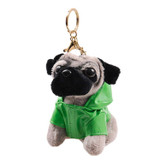 RYRY 13cm 7 colors cute plush puppy bag pendant dolls dog keychains for friend gift toy 2018 new year gift