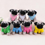 RYRY 13cm 7 colors cute plush puppy bag pendant dolls dog keychains for friend gift toy 2018 new year gift