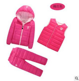 Russian Winter ! New 2017 Baby Boy Winter Children Girls Down Coats Set Clothing Children's Winter Jacket Pants for Girls Boys