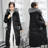Russian Thickening Long Jacket Women Outwear Coat 2017 New Hooded Warm Female Winter Coat Loose Big Fur collarWomen Parkas