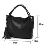 Rusoonnic Casual Tote Women Messenger Bags Leather Handbags Ladies Tassel Clutch Bag Feminina Bolsas Female bags for women 2017