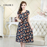 Runway 2017 Women clothing vestidos casual vintage floral print dress loose vestido plus size female maxi summer dresses brazil