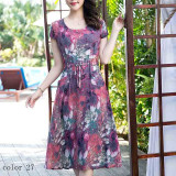 Runway 2017 Women clothing vestidos casual vintage floral print dress loose vestido plus size female maxi summer dresses brazil