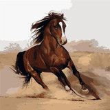 Running Horse Painting By Numbers On Canvas DIY Unique Digital Home Decor Coloring By Numbers Picture Gift Painting Wall Painted