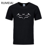 RUMEIAI 2017 New 100% COTTON men t shirt casual short sleeve t-shirt for men batman print men T shirt crewneck mens tee shirt
