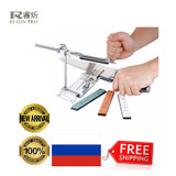 Ruixin Pro III Fix-angle Stainless Steel Professional Knife Sharpener Chef Choices Kitchen Sharpening System With 4 Whetstones