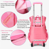 RUIPAI Kids Backpack With Wheel Baby's Bags Trolley School Bags Backpack Schoolbag Waterproof students Bags For Girls and Boys