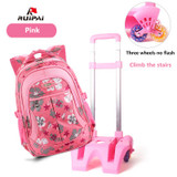 RUIPAI Kids Backpack With Wheel Baby's Bags Trolley School Bags Backpack Schoolbag Waterproof students Bags For Girls and Boys