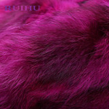 RUIHU New Fashion Woman Luxurious Real Fox fur lining Military Parka MIDI Large Raccoon fur Hooded Coat Outwear Winter Jacket
