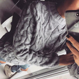 RUGOD Women 2017 Spring Twisted Knitted Sweaters and Pullovers Autumn Winter Loose Knitwear O Neck Long Sleeve Sweter mujer