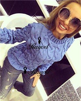 RUGOD Women 2017 Spring Twisted Knitted Sweaters and Pullovers Autumn Winter Loose Knitwear O Neck Long Sleeve Sweter mujer