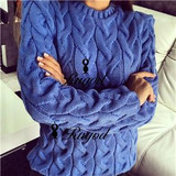 RUGOD Women 2017 Spring Twisted Knitted Sweaters and Pullovers Autumn Winter Loose Knitwear O Neck Long Sleeve Sweter mujer