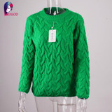 RUGOD Solid Women Sweaters And Pullovers Loose Knitted Pullover Female Tops Autumn&amp;Winter Long Sleeve Jumper Sweater pull femme