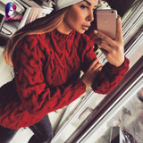 RUGOD Solid Women Sweaters And Pullovers Loose Knitted Pullover Female Tops Autumn&amp;Winter Long Sleeve Jumper Sweater pull femme