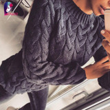 RUGOD Solid Women Sweaters And Pullovers Loose Knitted Pullover Female Tops Autumn&amp;Winter Long Sleeve Jumper Sweater pull femme