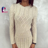 Rugod Hot Spring Dress 2018 Women Sweater Warm Dresses Women Clothes Ladies Long Sleeve Bodycon Dress Casual Knitted Dress