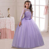 New Girls Dress Children Clothing Vestidos Christmas Dress Lace Teenager Party Wedding Dresses For Girls Summer Costume For Kids