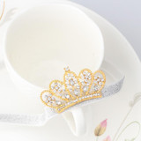 New Girl's Head Accessories Hairbands  Princess Queen Rhinestone Tiara Elastic Hair Band Headband Kids Flower Crown Headwear