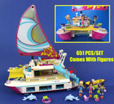 New Friends Sunshine Catamaran Dolphins Olivia Stephanie Building Block bricks compatible legoes friends gift kid set toys girls