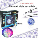 New Flying Ball Blue And White Porcelain Pattern Luminous Intelligent Induction Flying Toy