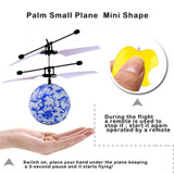 New Flying Ball Blue And White Porcelain Pattern Luminous Intelligent Induction Flying Toy