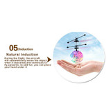 New Flying Ball Blue And White Porcelain Pattern Luminous Intelligent Induction Flying Toy
