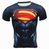 New Fitness Compression Shirt Men Anime Superhero Punisher Skull Batman Superman 3D T Shirt Bodybuilding Crossfit tshirt