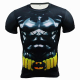 New Fitness Compression Shirt Men Anime Superhero Punisher Skull Batman Superman 3D T Shirt Bodybuilding Crossfit tshirt
