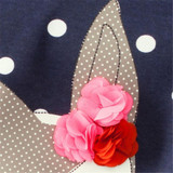 New Lovely Girls Dresses  Girls Long Sleeve O-neck Dress One-piece Dots Deer Cotton Dress Casual Mini  Dress