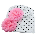 New Lovely Baby Headwear Candy Beanie Hat Big flower Beanies Toddler girls hat flower beanie hat Cotton cap