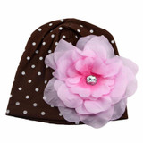 New Lovely Baby Headwear Candy Beanie Hat Big flower Beanies Toddler girls hat flower beanie hat Cotton cap