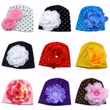New Lovely Baby Headwear Candy Beanie Hat Big flower Beanies Toddler girls hat flower beanie hat Cotton cap