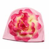 New Lovely Baby Headwear Candy Beanie Hat Big flower Beanies Toddler girls hat flower beanie hat Cotton cap