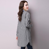 New Long Sleeve Casual Blouse women Turn Down Collar Plaid Shirt blusas Feminino Female Blouses All-match Women Tops cardigan