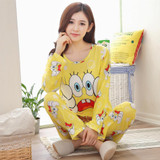 New Listing 2017 Autumn /Spring Carton Pyjamas Women Girl Pajama Sets Cartoon Sleepwear Pajamas for women Long-Sleeved Tracksuit
