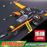 New LEPIN 05004 Star Series War The First Order X Model Wing Fighter 75102 Building Blocks Compatible with Educational Toy