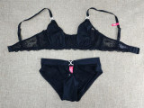 New lace bra set sexy bra & brief sets lace brassiere Long cardigan sexy women underwear set Transparent bra and briefs