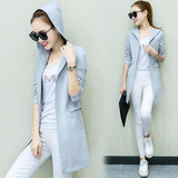 New Korean Style Women Thin Small Coat Spring And Autumn Long Sleeve Joker Coat Fashion Plus Size Women  Dust Coat