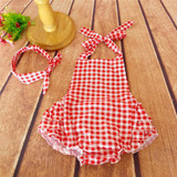 Ruffled Baby Girls Romper newborn baby girl clothes Set Cute Kids Jumpsuit Cotton baby bloomers diaper covers with headband